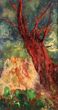The Red Tree Artwork by Odilon Redon
