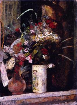 Flowers On The Mantel Artwork by Lesser Ury