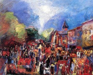 The Fair At Limousin Artwork by Jean Dufy