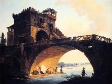 The Old Bridge Artwork by Hubert Robert