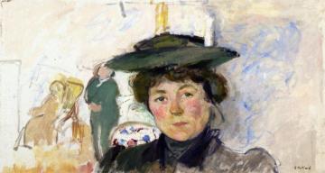 Portrait of a Woman in the Studio Artwork by Edouard Vuillard