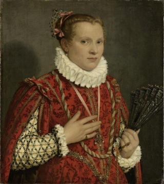 Portrait Of A Young Woman Artwork by Giovanni Battista Moroni