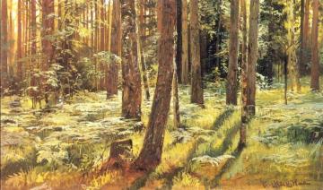 Ferms In A Forest (etude) Artwork by Ivan Ivanovich Shishkin