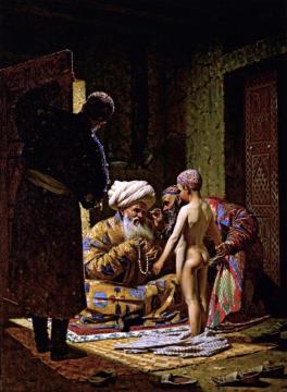 Selling A Slave Boy Artwork by Vasily Vasilevich Vereshchagin