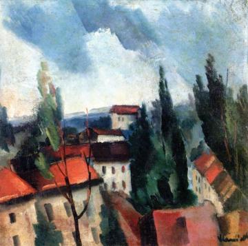 Village Roofs Artwork by Maurice De Vlaminck