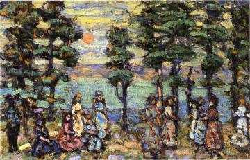 The Park at Sunset Artwork by Maurice Prendergast