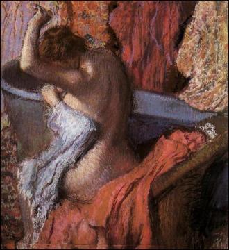 Seated Bather Drying Herself Artwork by Edgar Degas