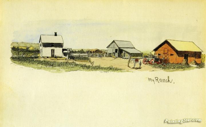 My Ranch Artwork by Frederic Remington