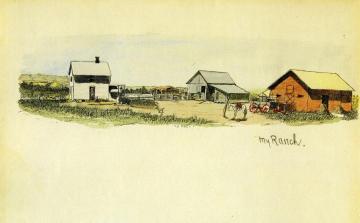 My Ranch Artwork by Frederic Remington