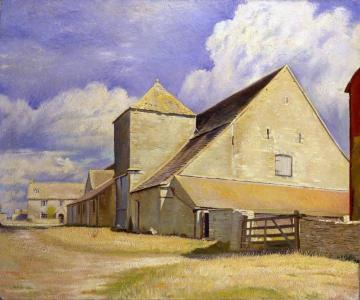 Barn at Cherington, Gloucestershire Artwork by William Rothenstein