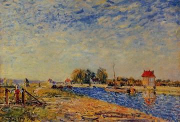 The Loing Canal Artwork by Alfred Sisley