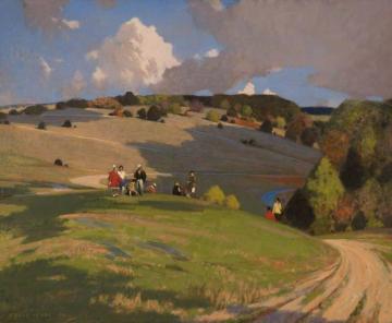 On The South Downs Artwork by George Henry