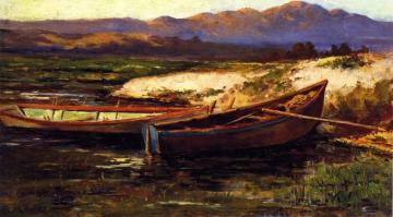 Boats Drawn Up To Shore Artwork by Elmer Wachtel