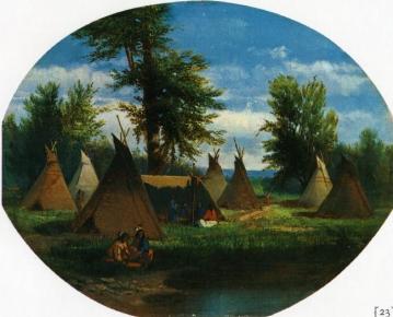 Assiniboin Camp Artwork by John Mix Stanley
