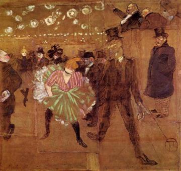 Le Goulue Dancing With Valentin-le-desosse Artwork by Henri de Toulouse-Lautrec