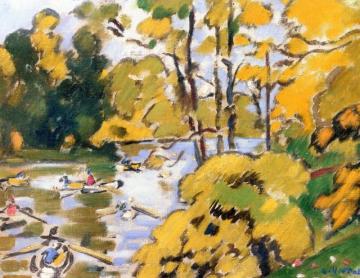 The Lake In The Bois De Boulogne Artwork by Louis Valtat
