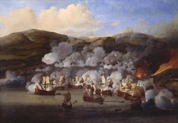 The Attack On The French Ships At Martinique, 6th July 1667 Artwork by Willem van de Velde the Younger