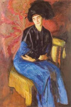 Aneri In Evening Dress Artwork by Wojciech Weiss