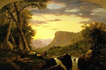 Landscape With Waterfall Artwork by Christopher Pearse Cranch