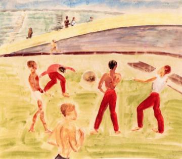Playing Ball Artwork by Erich Heckel
