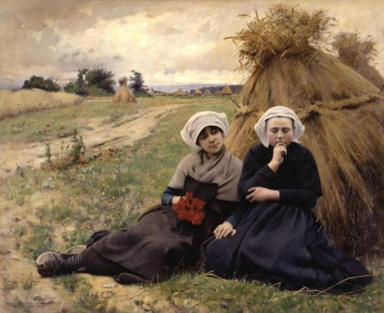 In The Poppy Field Artwork by Charles Sprague Pearce