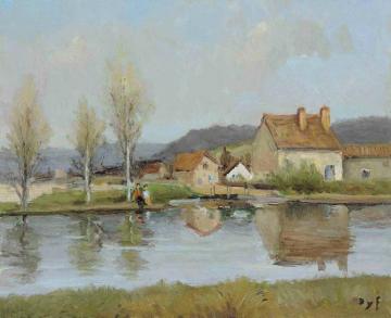 Slow Water Artwork by Marcel Dyf