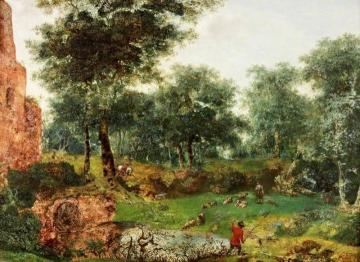 Wooded Landscape Artwork by Jan van der Heyden