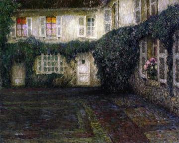 Le Soir sur la Maison Artwork by Henri Le Sidaner