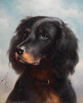 Portrait of a Dog Artwork by Carl Reichert