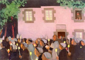 Evening Procession At Folgoet Artwork by Maurice Denis