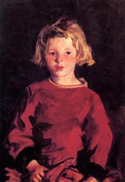 Bridget In Red Artwork by Robert Henri