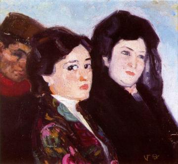 Two Ladies Artwork by Daniel Vazquez Diaz