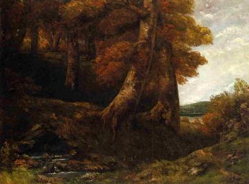 Entering the Forest Artwork by Gustave Courbet