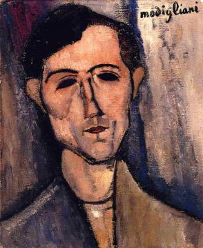 Man's Head Artwork by Amedeo Modigliani