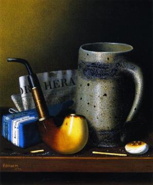 Still Life With Pipe And New York Herald Artwork by William Michael Harnett
