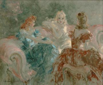 Ladies' Party Artwork by Louis Icart