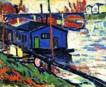 The Seine At Le Pecq Artwork by Maurice De Vlaminck
