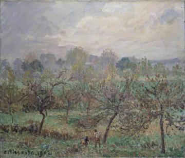 Autumn, Morning Mist, Éragny-sur-Epte Artwork by Camille Pissarro