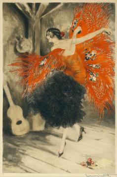Spanish Dance Artwork by Louis Icart