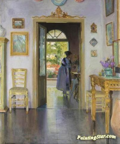 Mujer en el interior Artwork by Laureano Barrau