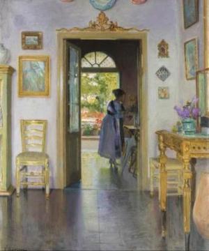 Mujer en el interior Artwork by Laureano Barrau