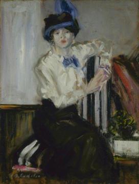 The Striped Chair Artwork by Francis Campbell Boileau Cadell