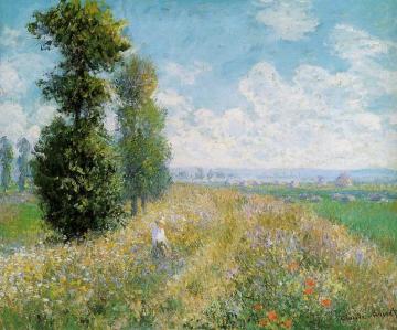 Meadow with Poplars Artwork by Claude Oscar Monet