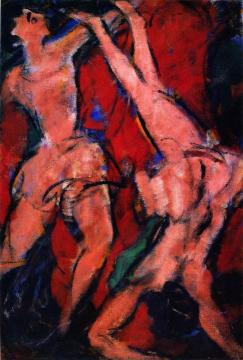 Acrobats Artwork by Christian Rohlfs