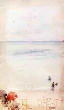 Note in Opal - The Sands, Dieppe Artwork by James Abbott McNeill Whistler