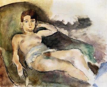 Woman on a Sofa Artwork by Jules Pascin