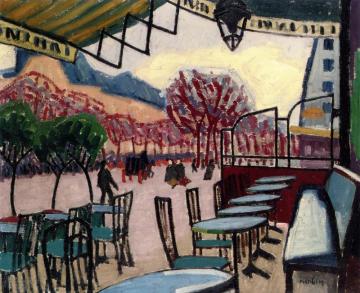 The Cafe Terrace Artwork by Auguste Herbin