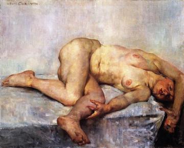 Reclining Female Nude Artwork by Lovis Corinth