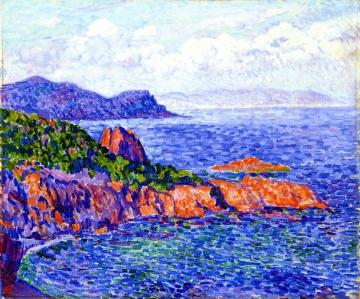 Red Rocks at Le Trayes Artwork by Theo van Rysselberghe