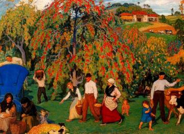 Recogiendo La Manzana Artwork by Nicanor Piñole y Ruiz